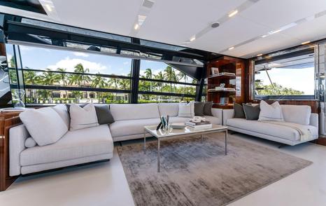 Riva motor yacht Tango Whiskey saloon lounge area 