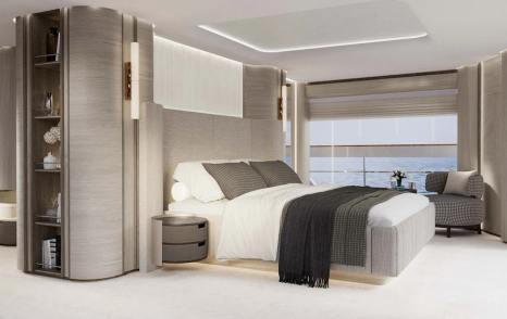 Rendering of Sirena 118 main salon