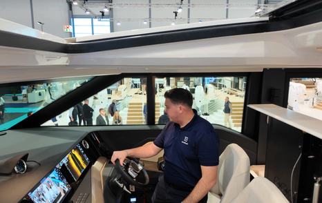 Saxdor-460-GTC-Review-standing-at-helm