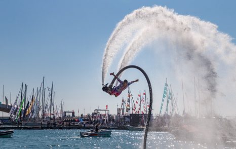 The Living the Sea area lets visitors view watersports and awards ceremonies.