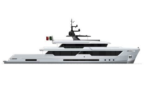 Sketch of Columbus Crossover 47 superyacht