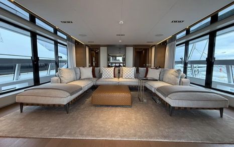  Sanlorenzo motor yacht Phoenician saloon lounge area 
