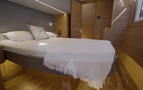 Aquila-46-Yacht-Review-guest-cabin-side-view