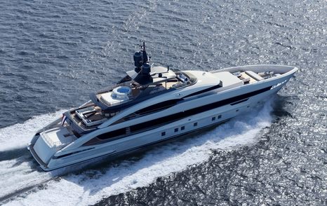 Rendering of superyacht Project Sophia under way 