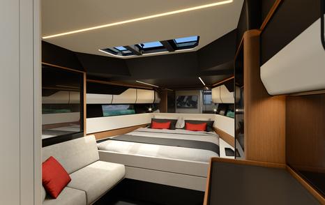 Rendering of Wally wallypower50X boat cabin 