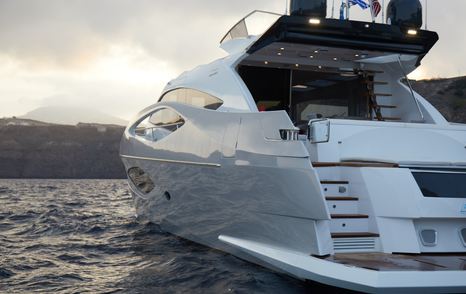 A view of the aft section of Numarine motor yacht ADONIS