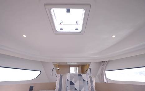 Owner's cabin skylight above the island berth in the Beneteau Swift Trawler 37 Fly