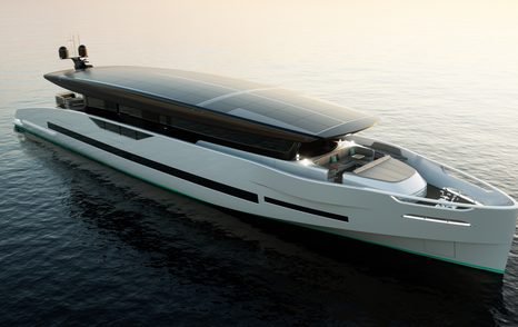 Render of GX42 Coupe floating at sea