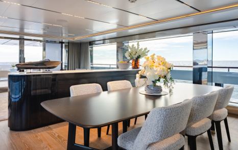  Admiral superyacht Althea main saloon dining area 