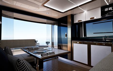 Rendering of Apreamare Gozzo 48 Cabin boat saloon