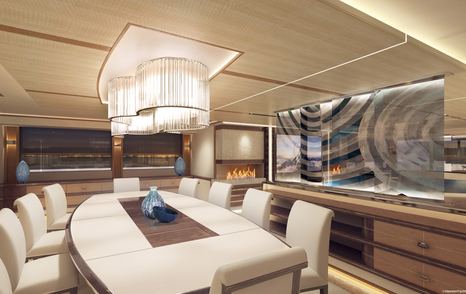 superyacht interior on a Heesen 7000