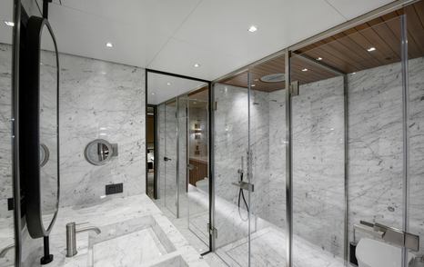 Superyacht Limerence ensuite shower room