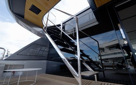 Sanlorenzo-SX120-Review-upper-bridge-deck-aft-stairs