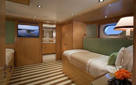 Rendering of Motor yacht Annastar's guest cabin