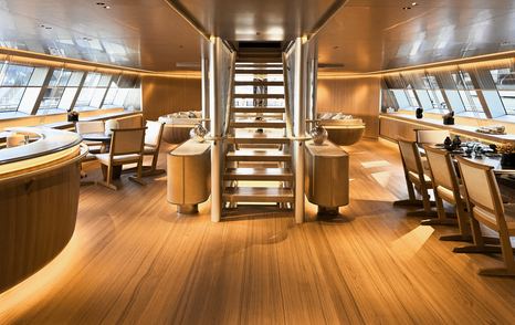 Perini Navi yacht Katana central staircase 
