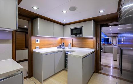 Motor yacht Argento's kitchen