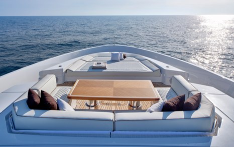 AB yacht Casa Bri Mare foredeck with sunpads 