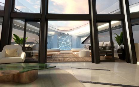 Rendering showing view from inside to outside on Phathom 60m concept