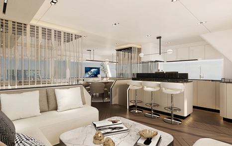 Rendering of Bering BC60 Explorer Catamaran salon