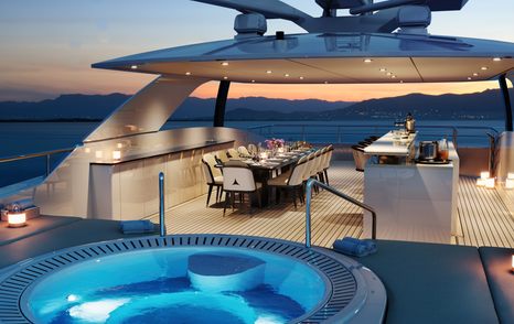 Rendering of Superyacht Project Orion's upper deck jacuzzi