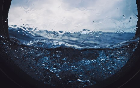 View from a porthole have submerged