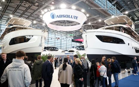 Display of Absolute yachts at boot Düsseldorf