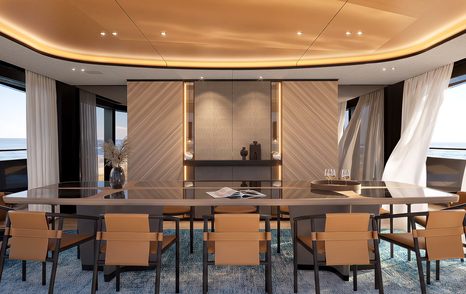 Azimut Grande 44M superyacht main saloon dining area 