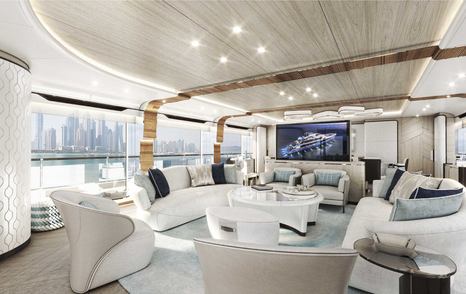  Majesty 160 superyacht saloon lounge area 