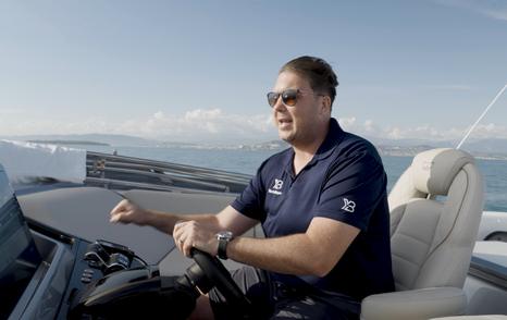 Princess S80 helm during sea trial in the Côte d’Azur