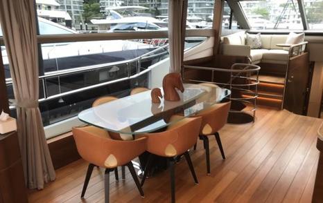 Motor Yacht Andaman Princess main saloon dining area 