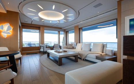 Feadship motor yacht Graycliffs main saloon lounge 