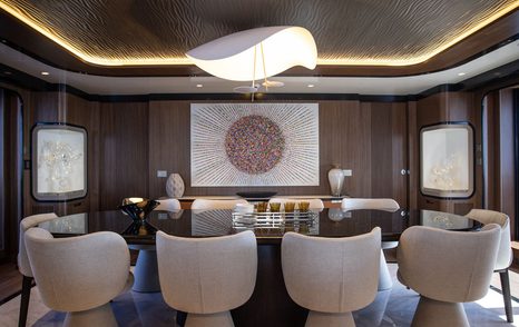 GX Superyachts GX42 RPH yacht main saloon dining area 