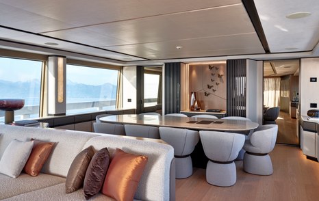 AB yacht Casa Bri Mare saloon dining area 