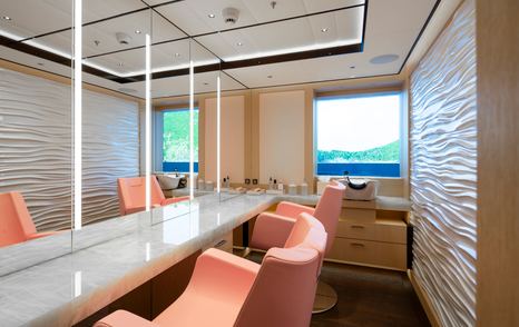 Private beauty room in Superyacht Asia's owners bedroom