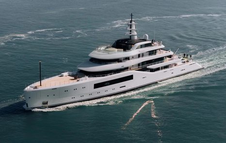 Damen Yachting explorer yacht Germaine underway front view 