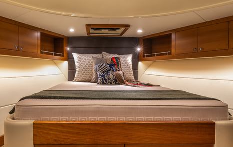 The GT60 benefits from two staterooms both with queen berths