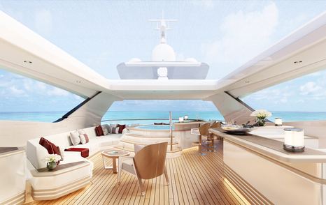 Superyacht Sparta's sky lounge