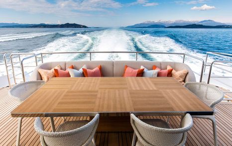  Feadship motor yacht Graycliffs aft deck dining area 
