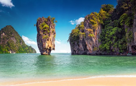 Landscape view of James Bond Island near Phuket, Thailand.