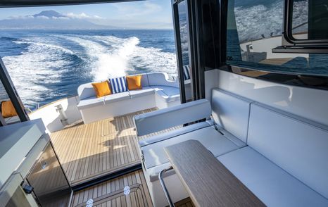 Apreamare Gozzo 38 Cabin salon looking aft