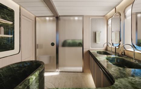 Sturge & Toth numarine ensuite with green stone 