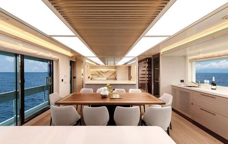 FD100 Tri-Deck Hull 13 main saloon dining area 