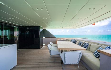  Superyacht The Wolf main aft deck with alfresco dining 