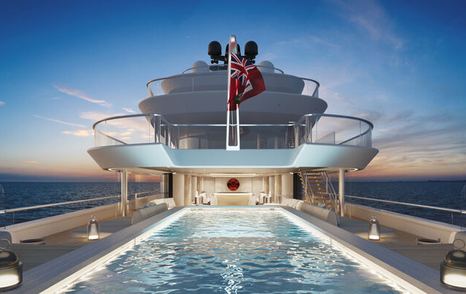 Rendering of Superyacht Project Spyder swimming pool