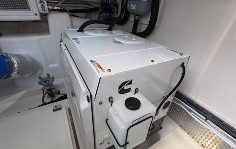 Maritimo M50 generator installation with service access and clean machinery space layout