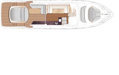 sports yacht layout of the Princess V55