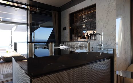 Superyacht Big Naan main saloon bar area 