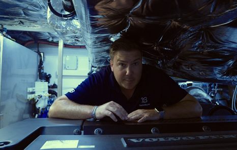 Solaris-Power-60-Coupe-Review-engine-room-Jack-with-Volvo-Penta-IPS1350s-and-clearance