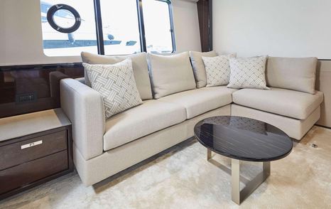 Motor yacht Ghost's owner's seating area