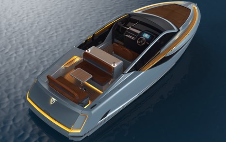 A rendering of a new Fairline yacht for sale